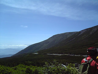 すばらしい景色も見れたし、下りますかぁ〜