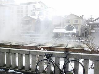 湯畑にて